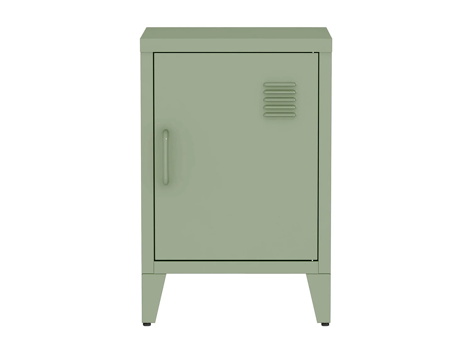 Comodino industriale, 1 anta, verde chiaro