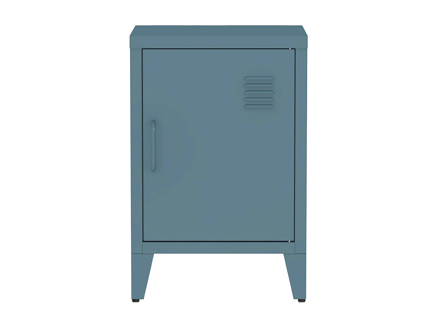 Comodino industriale, 1 anta, blu grigio