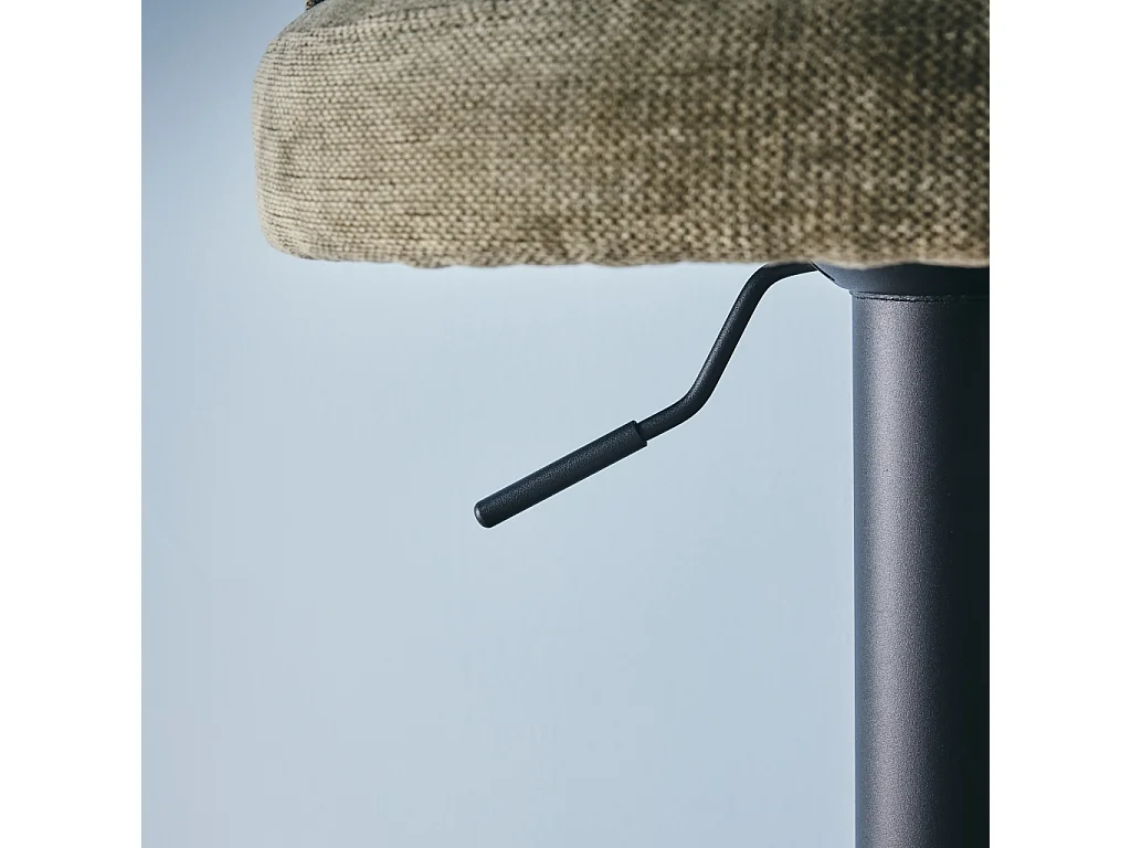 Set di 2 sgabelli da bar regolabile in metallo e tessuto con base