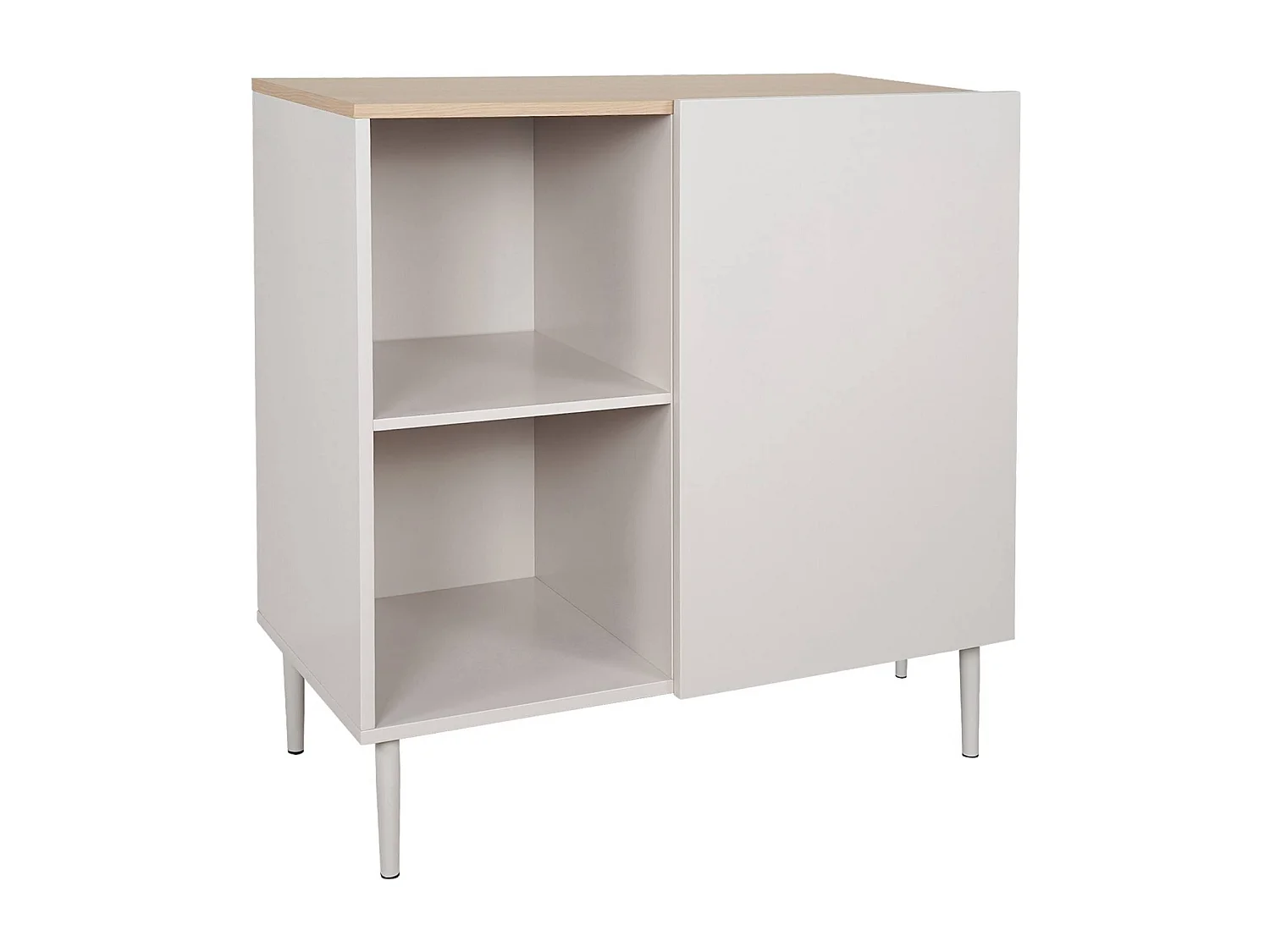 Aparador, mueble de almacenamiento de metal y decoración de madera 1