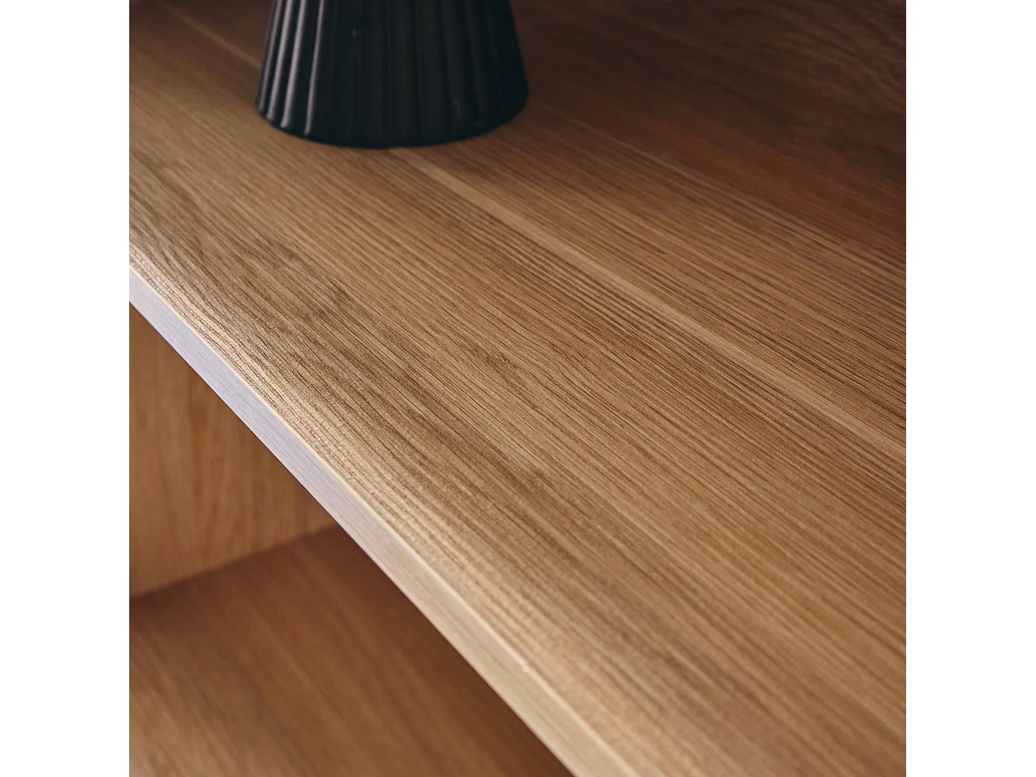 Etagères bibliothèque effet bois naturel 2 portes 5 niveaux - L 80 x P 35 x H 160cm - Kuba