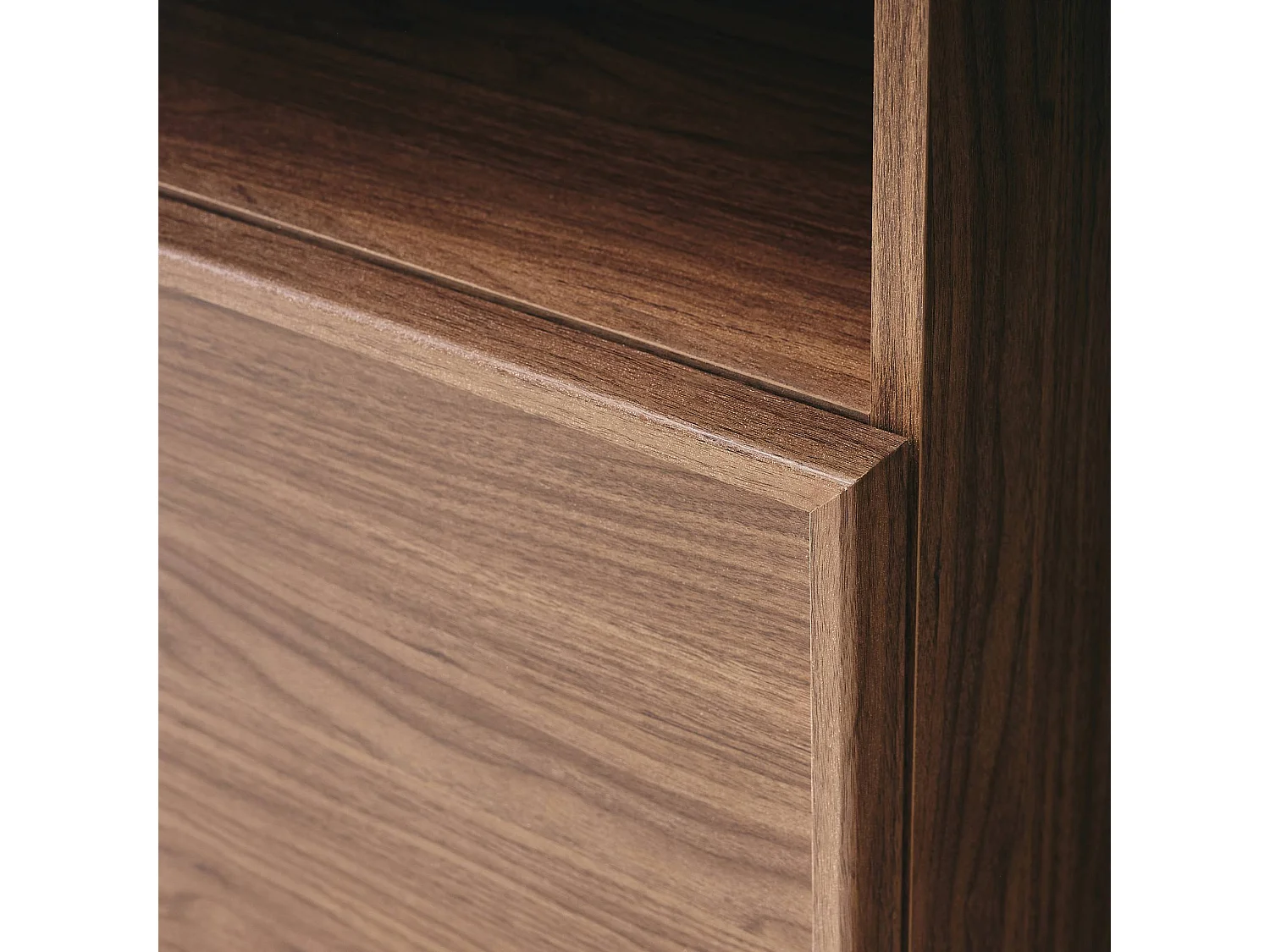 Etagères bibliothèque effet bois noyer 2 portes 5 niveaux - L 80 x P 35 x H 160cm - Kuba