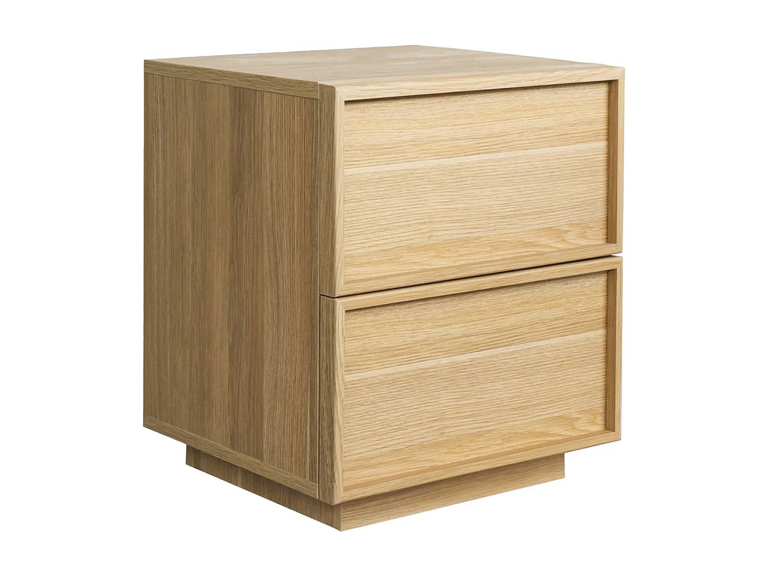 Mesita efecto madera, 2 cajones natural