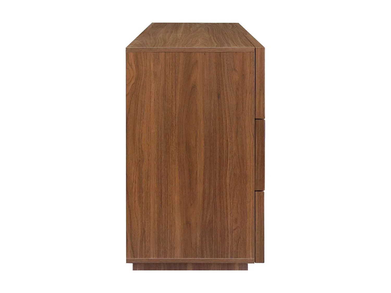 Commode de rangement effet bois 6 tiroirs noyer L 120 x P 43 x H 75cm - Kuba