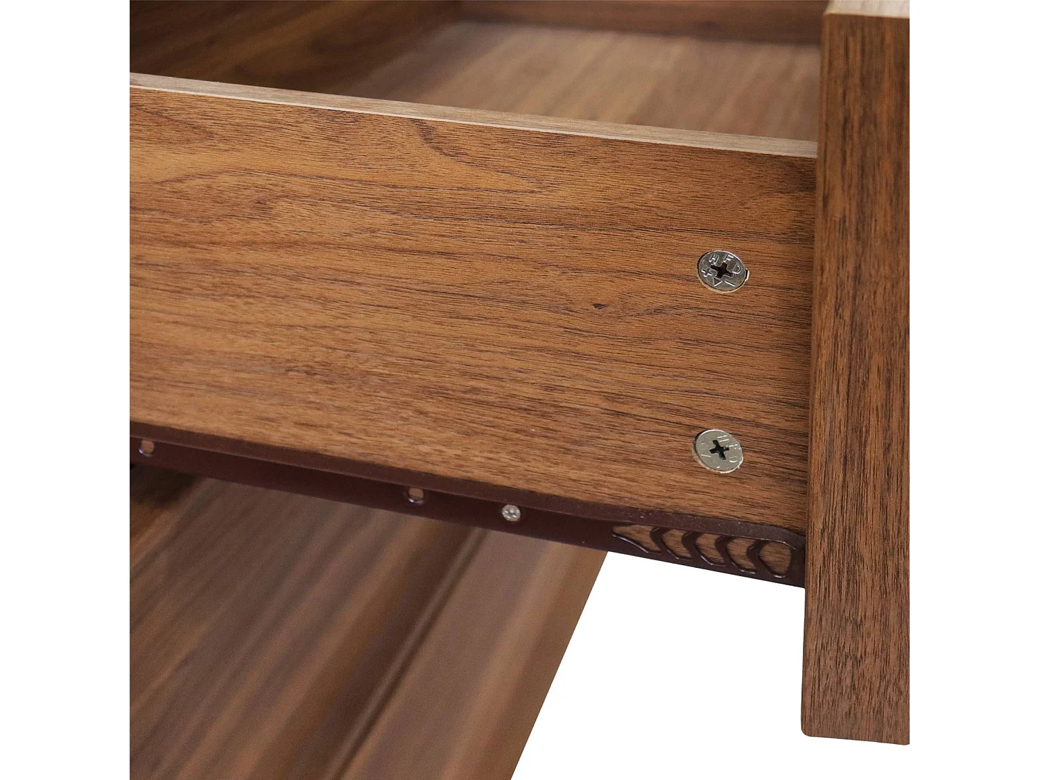 Commode de rangement effet bois 6 tiroirs noyer L 120 x P 43 x H 75cm - Kuba