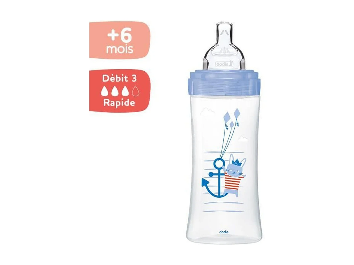 Biberon Sensation+ anti-coliques +6 m Lapin 330 ml