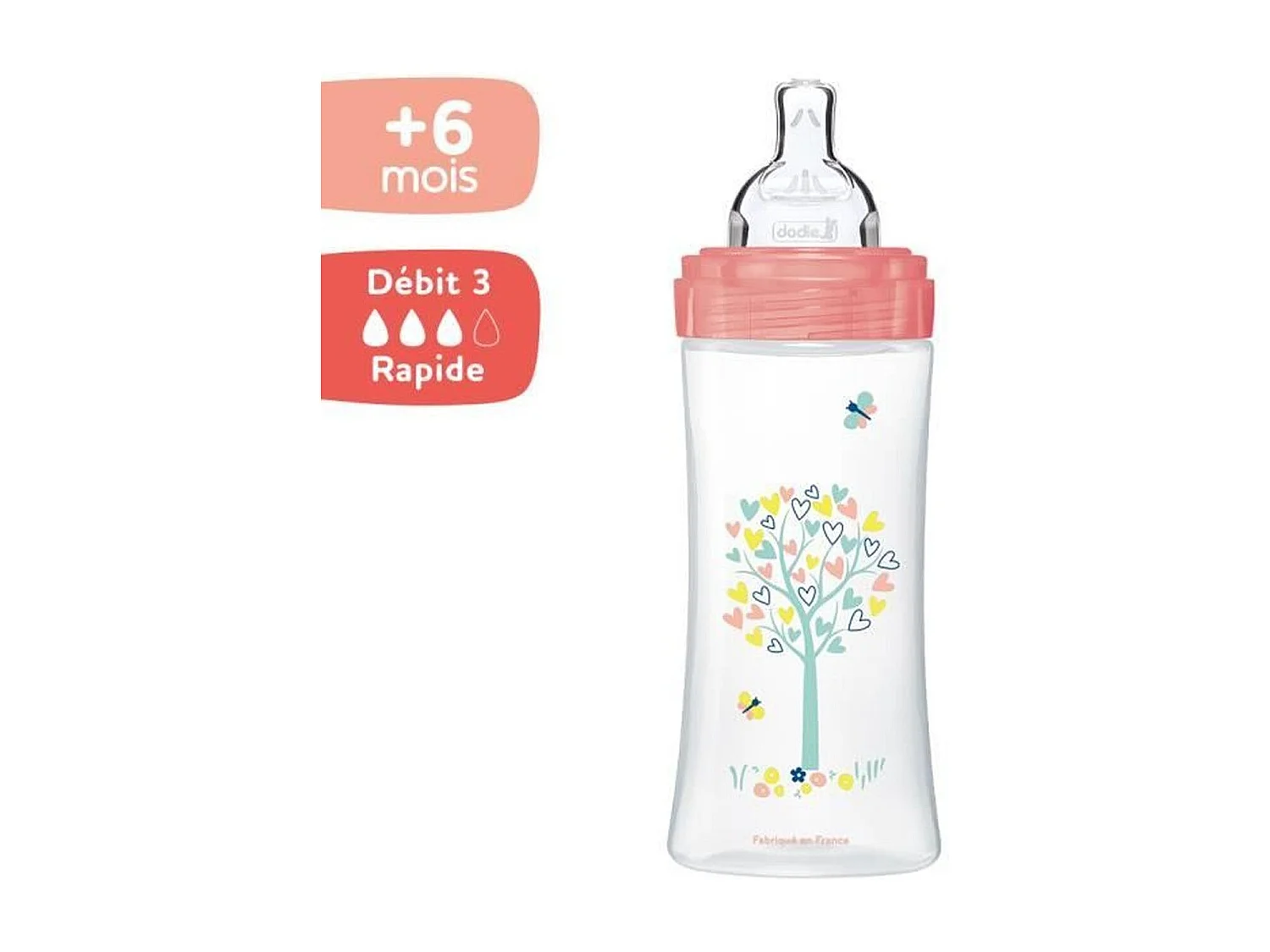 Biberon Sensation+ anti-coliques +6 m Biche 330 ml