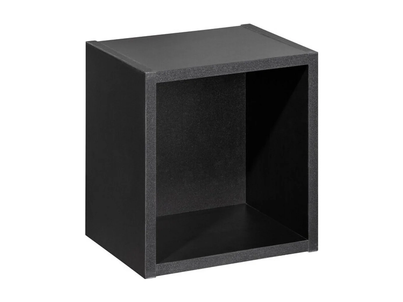 Ensemble de salle de bain VANO aspect chêne et noir 110cm : meubles sous vasque à placards + plan pour vasque + colonne