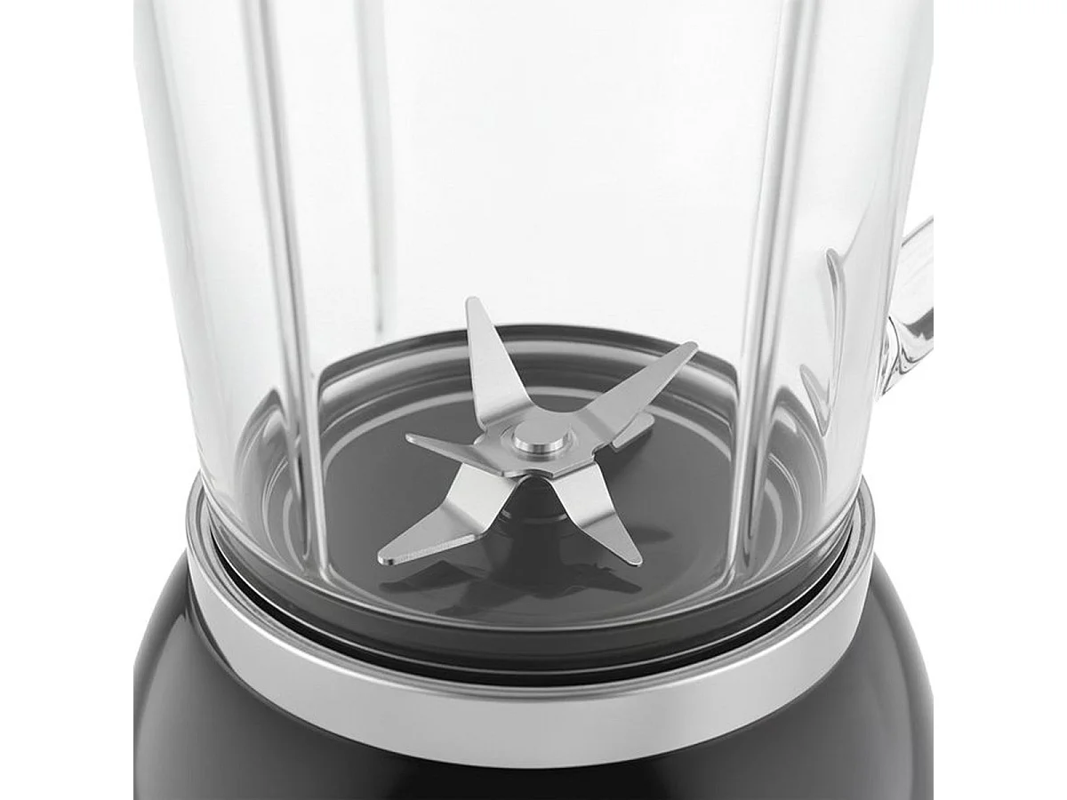 Blender stołowy SWEISS Vintage MXV9 Czarny 1,5 L, 600-1000 W, Szklany dzbanek, 6 ostrzy ze stali nierdzewnej, regulacja prędkości