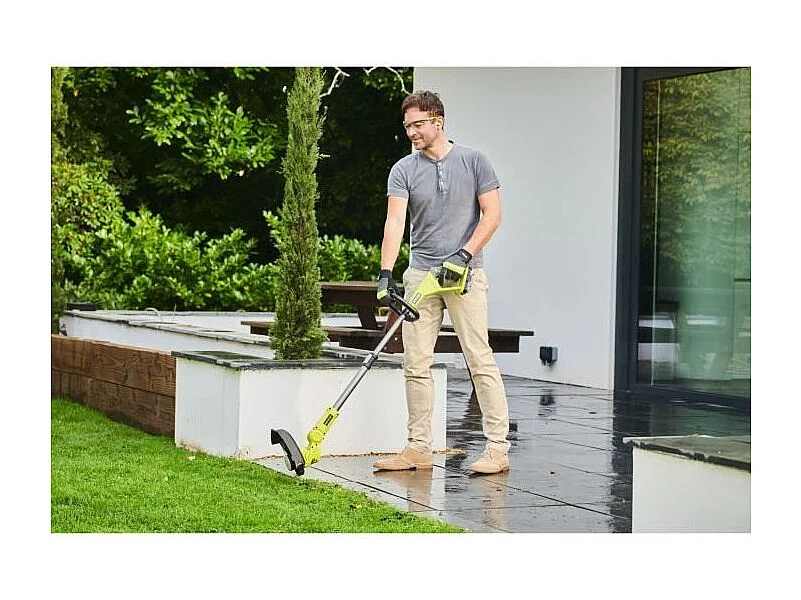 RYOBI 3-in-1 Grasmaaier 18V ONE+ - 30 cm, Telescopische Buis, Trimmer, Kantensnijder, Mulching, Zonder Accu