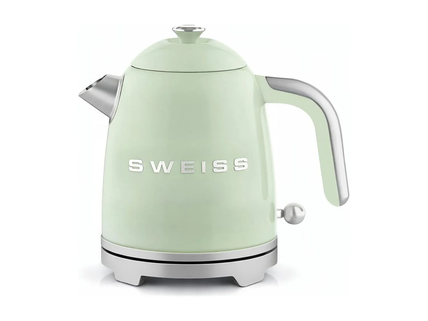 Elektryczny czajnik vintage SWEISS KTS7 1L 1000W stal nierdzewna zielony z automatycznym wyłącznikiem i obrotową podstawą 360°