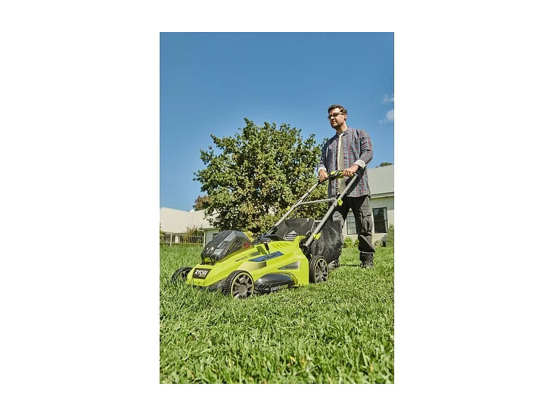 RYOBI 36V Power Assist Brushless 46 cm Draadloze Grasmaaier - Opvang & Mulching, Inclusief 5,0 Ah Lithium+ Accu