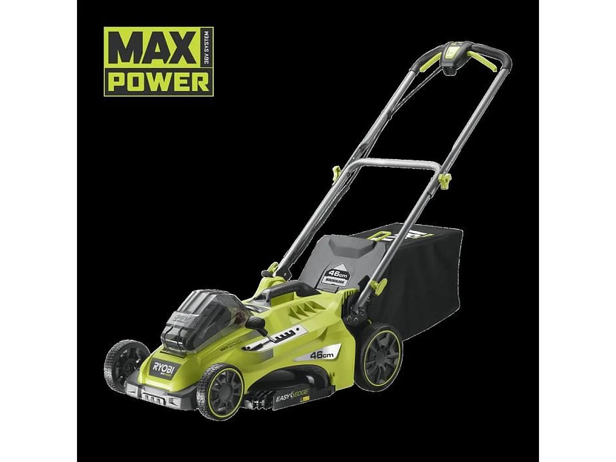 RYOBI 36V Power Assist Brushless 46 cm Draadloze Grasmaaier - Opvang & Mulching, Inclusief 5,0 Ah Lithium+ Accu