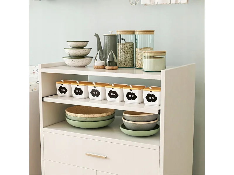 Mobiler küchenschrank moderner wagen tisch regal auf rädern loft weiss