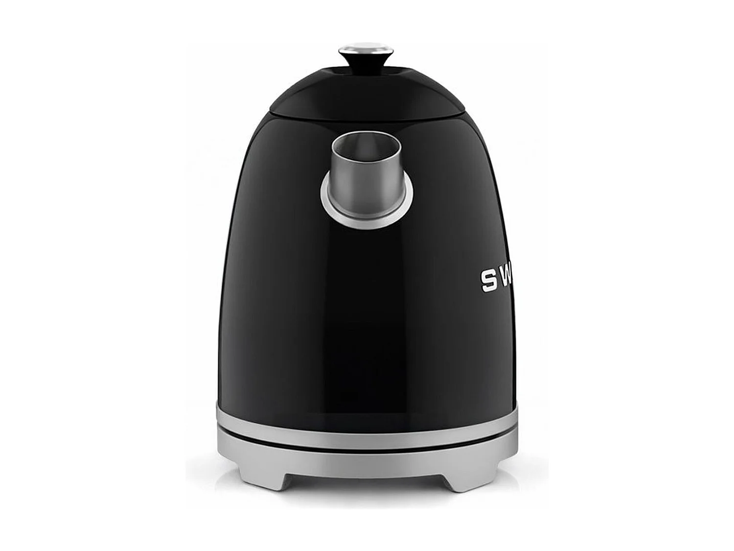 Vintage Elektrischer Wasserkocher SWEISS KTS9 1L Schwarz Edelstahl 1000W mit 360° Drehbasis