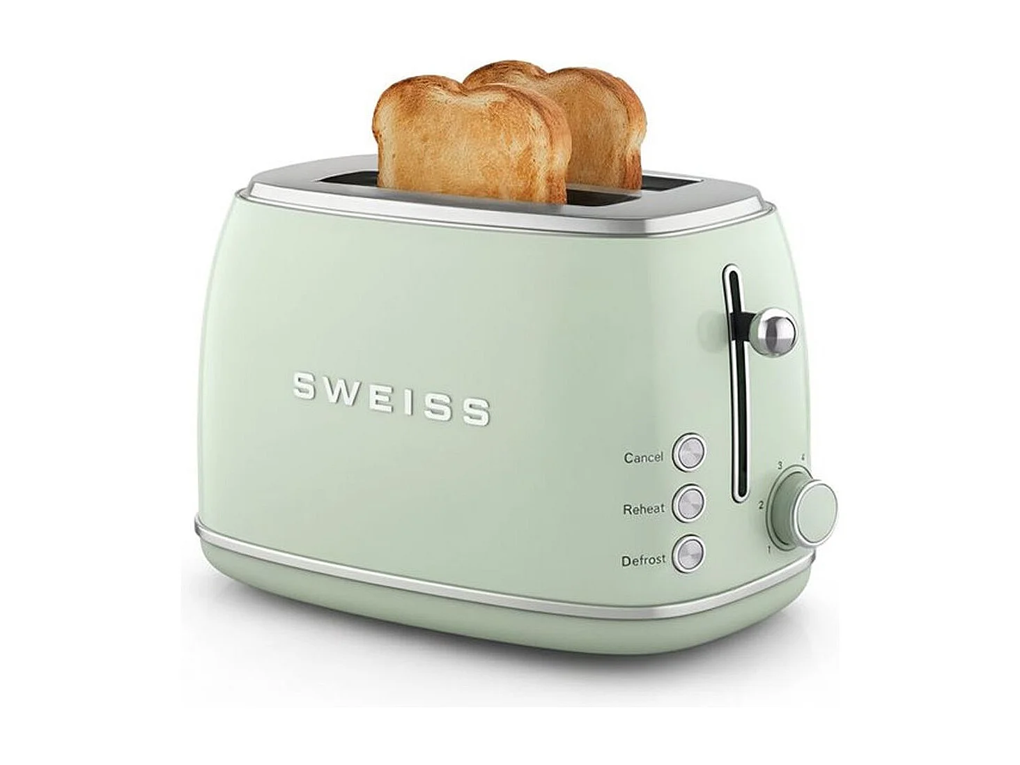Grille-pain SWEISS GRS7 vintage 2 tranches 850W - Vert