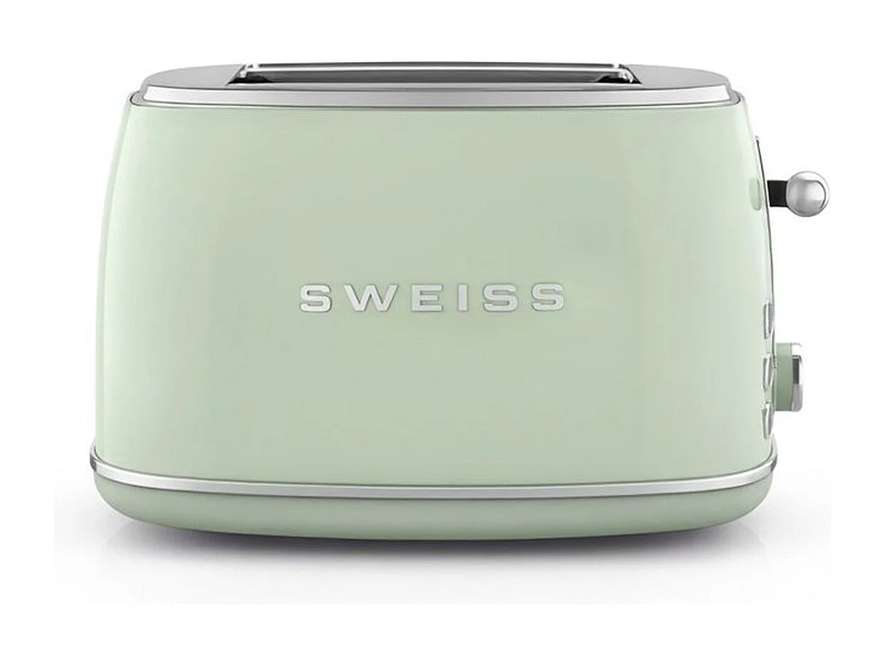 Grille-pain SWEISS GRS7 vintage 2 tranches 850W - Vert