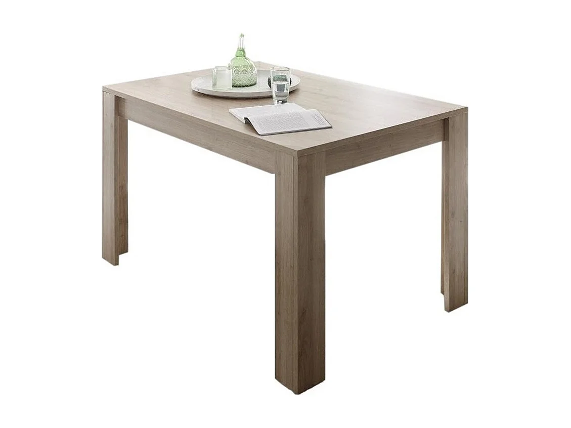 Table 180x90, Collection ZEFIR, coloris chêne clair, idéal pour votre salle à manger