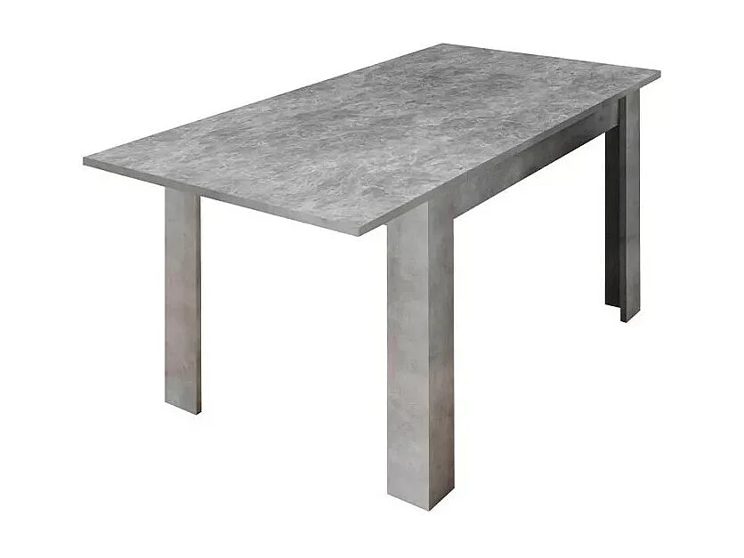 Table extensible Collection URBAN couleur béton, dimensions 137x90cm