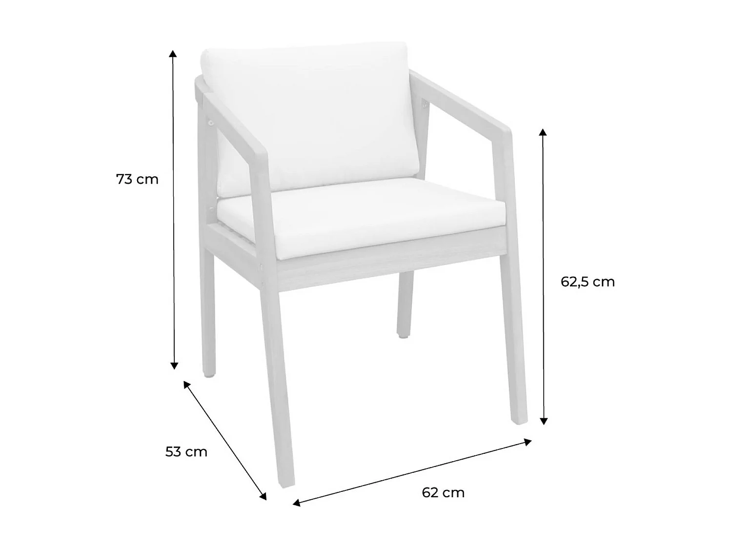Set 2 sedie da giardino in legno di acacia, verde kaki