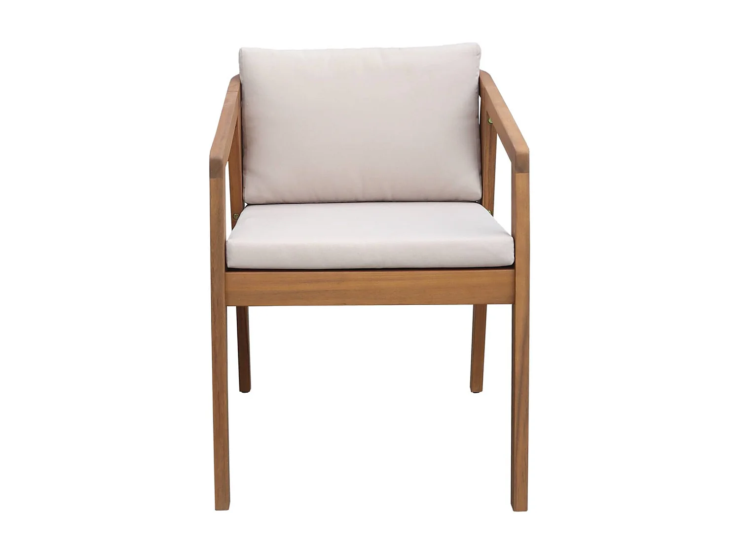 Set 2 sedie da giardino in legno di acacia, beige