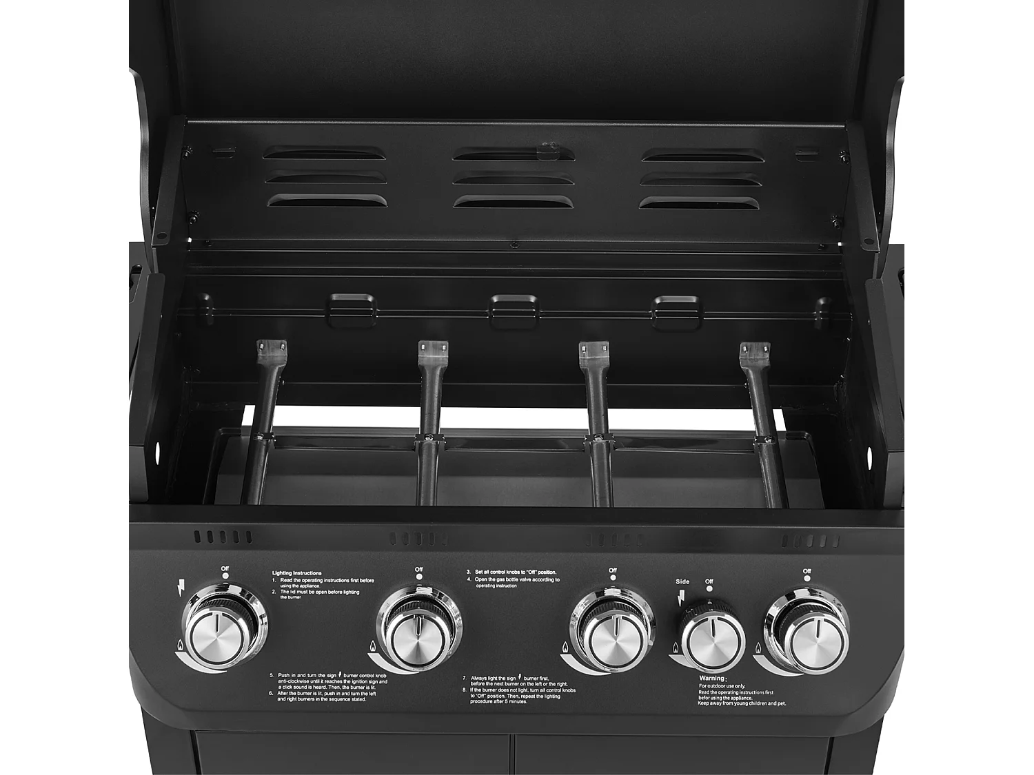 Barbecue à gaz BRANDO 4+1 Noir