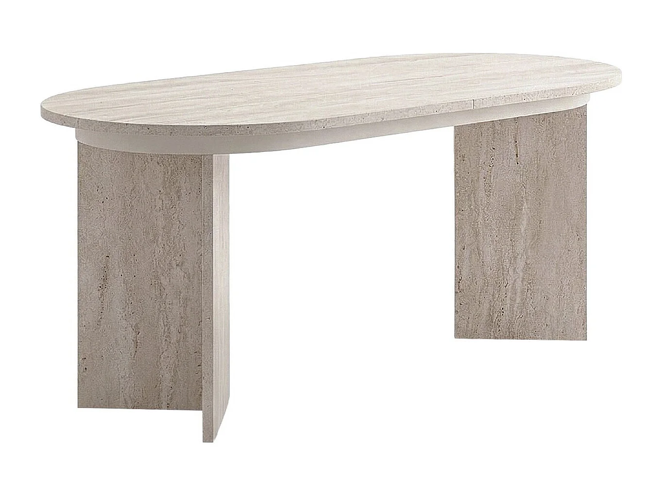 Table repas extensible en bois 160/200 cm "Sorell" - 8 places - Travertin