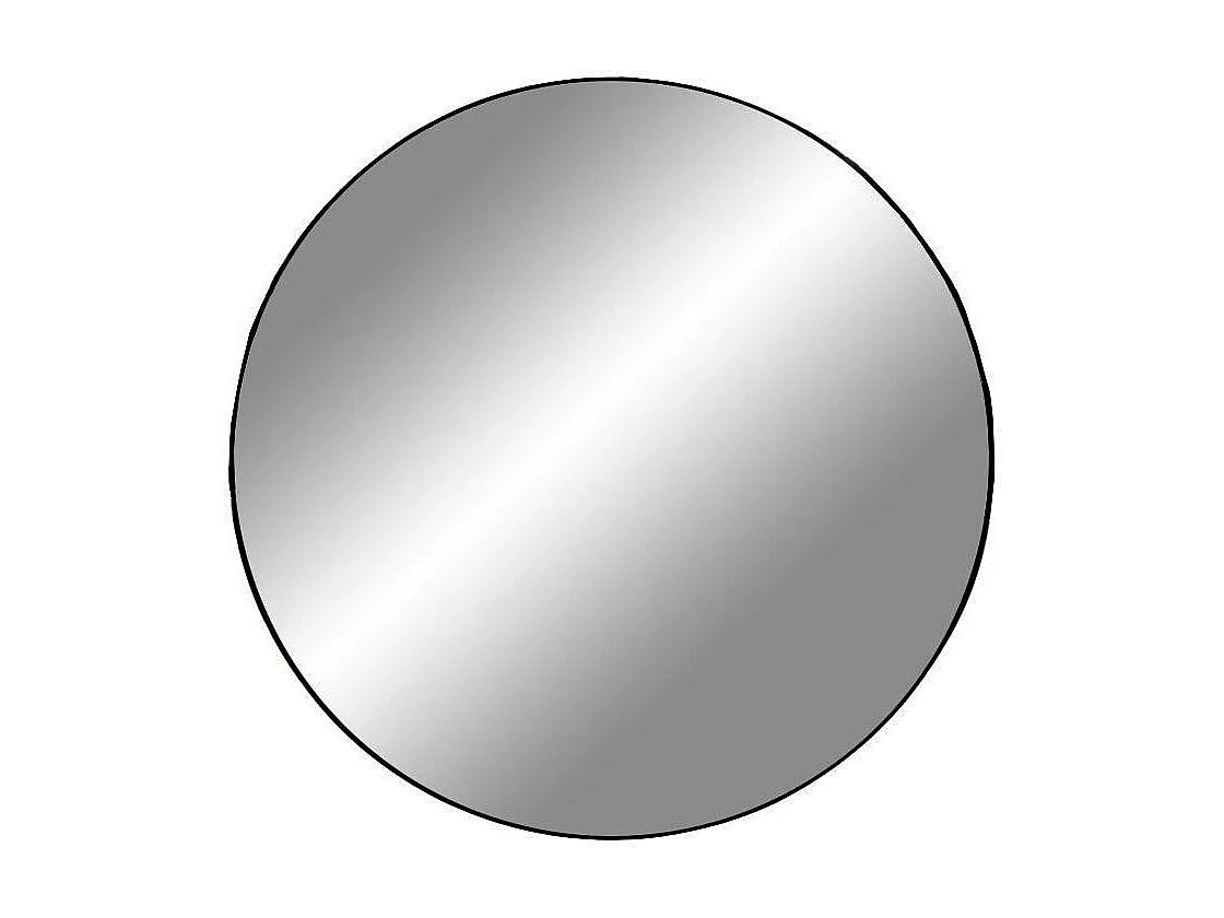 Miroir rond à cadre noir ø60 cm CODY