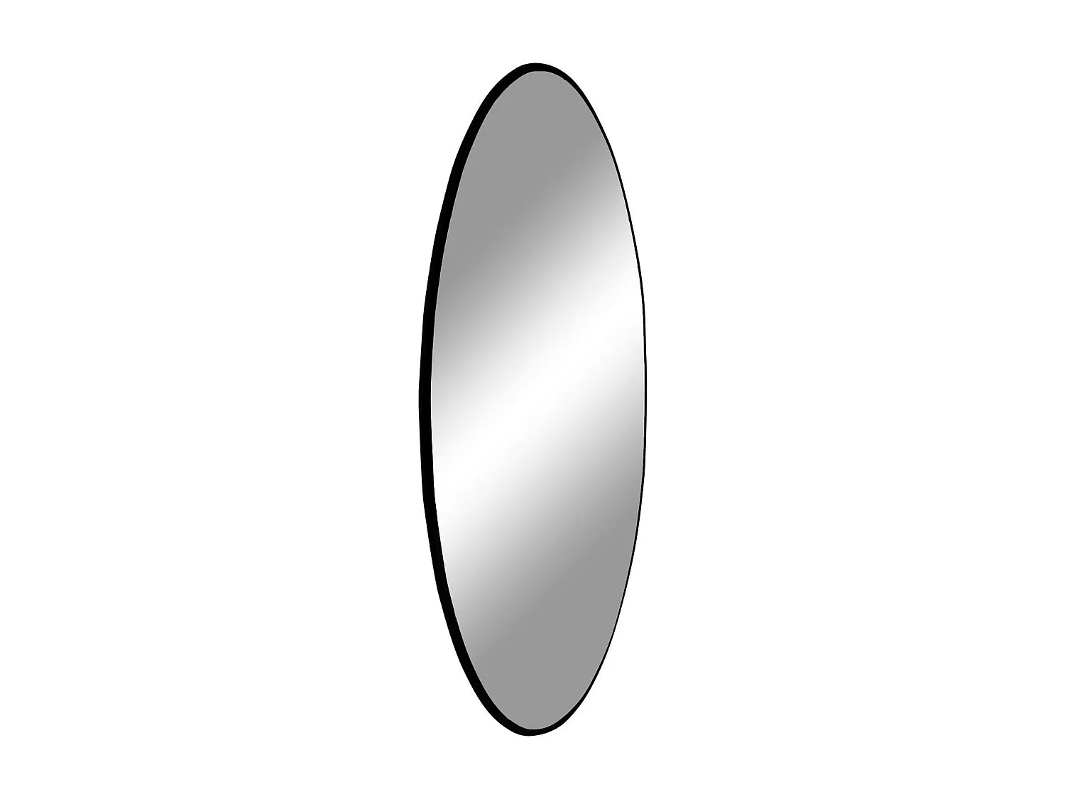 Miroir rond à cadre noir ø60 cm CODY