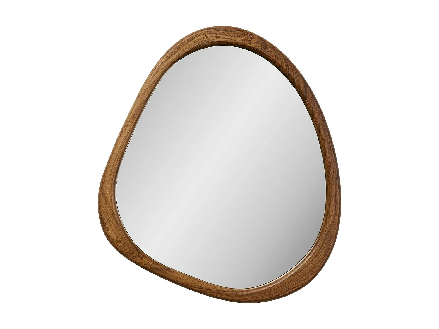Miroir design organique avec cadre effet bois foncé 48 cm BRIG