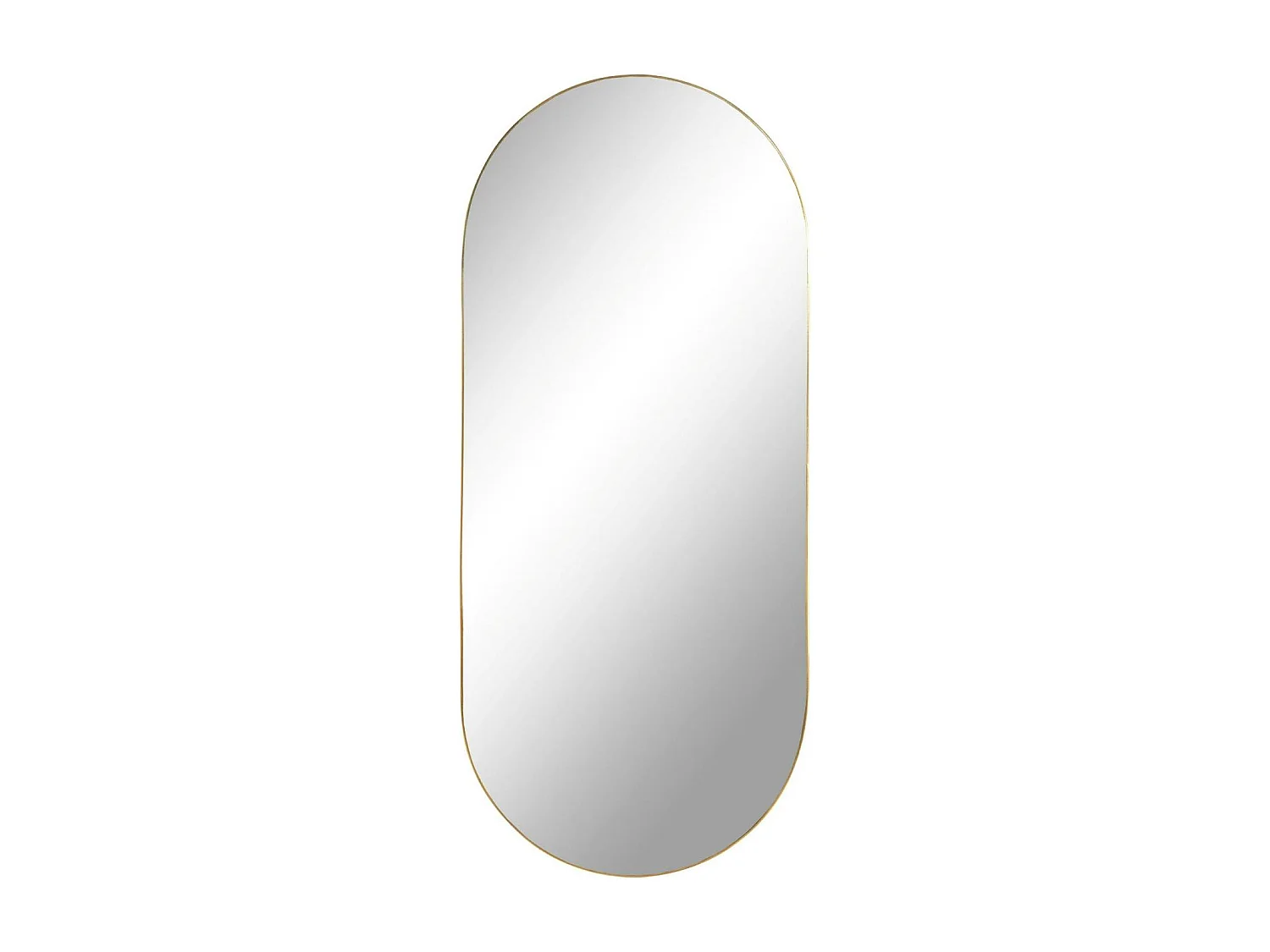 Miroir ovale avec cadre effet laiton 80 cm CODY
