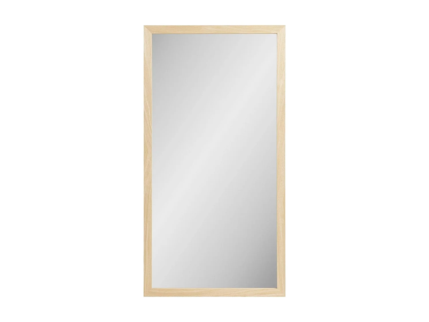 Miroir rectangulaire cadre effet bois clair 75 cm CODY
