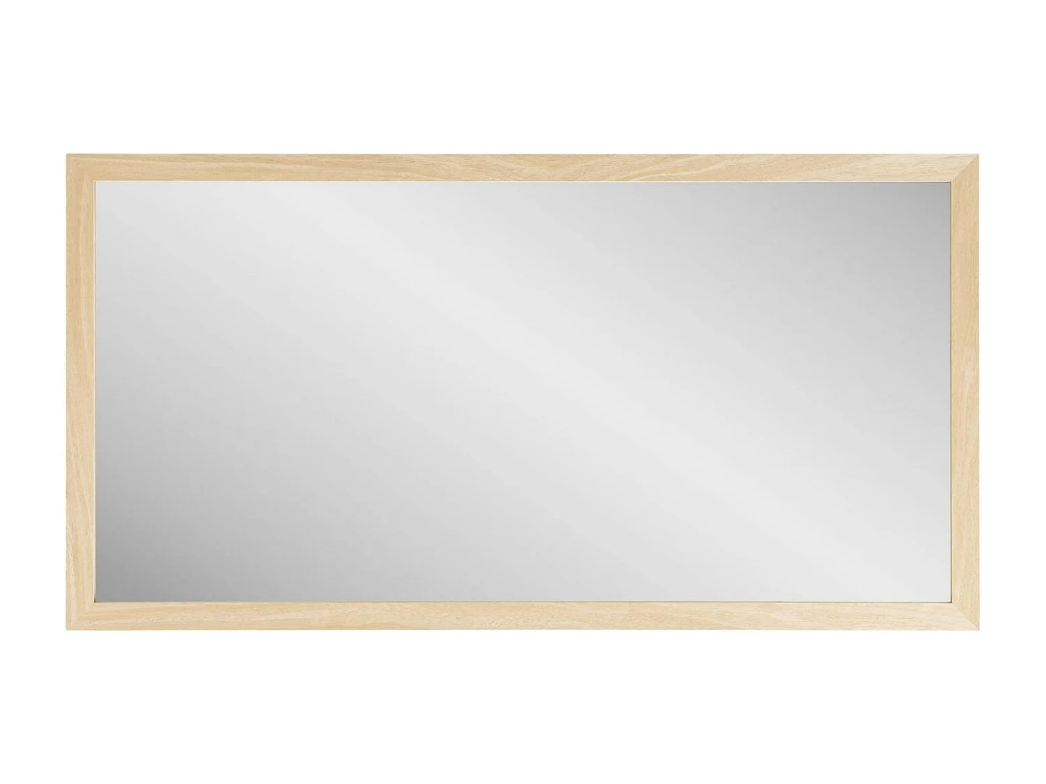 Miroir rectangulaire cadre effet bois clair 75 cm CODY