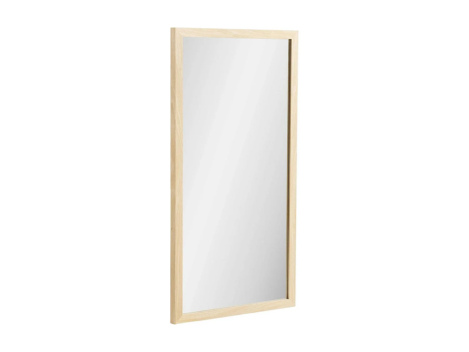 Miroir rectangulaire cadre effet bois clair 75 cm CODY
