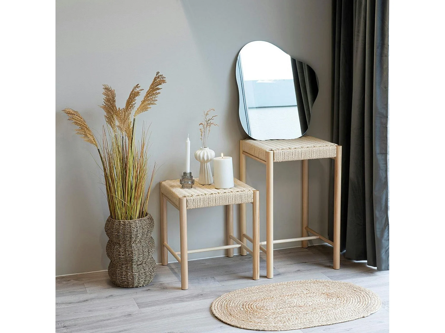 Miroir design organique forme libre 55 cm BRIG