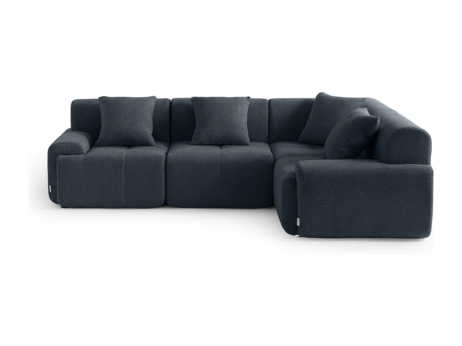 Canapé d'angle modulaire MILYSOFA SOFAMOUS 4 places Tissu chenille Bleu gris