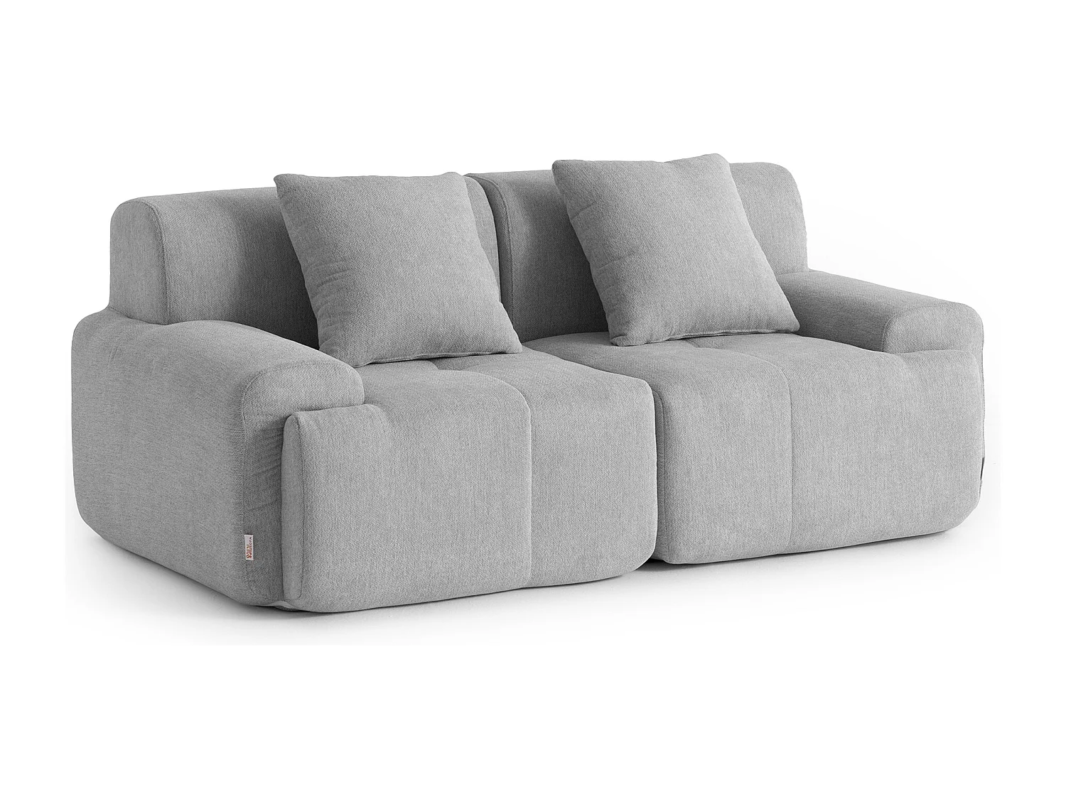 Canapé droit modulaire MILYSOFA SOFAMOUS 2 places Tissu chenille Gris minéral