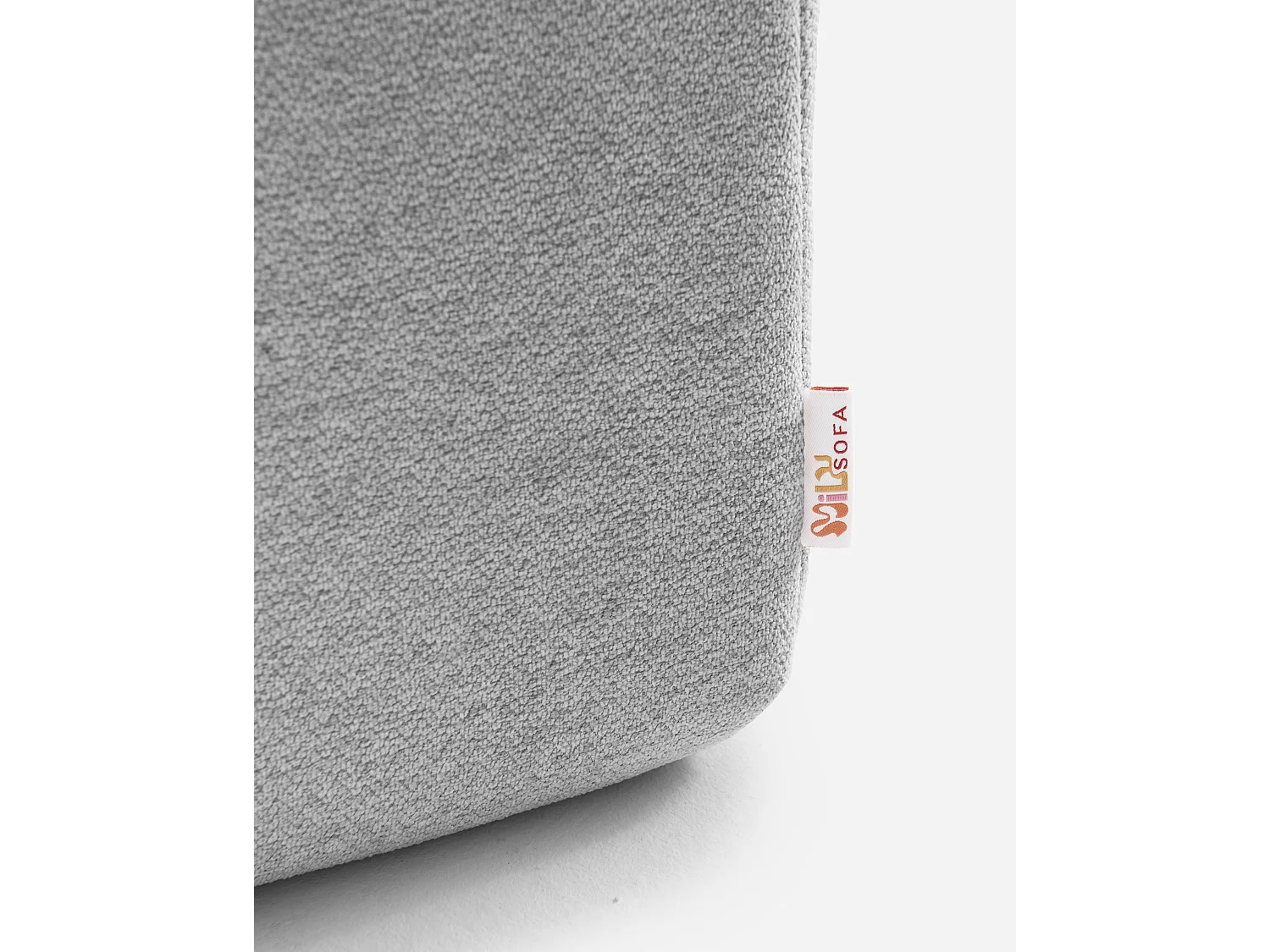 Modulaire rechte bank MILYSOFA SOFAMOUS 2-zits chenille stof mineraalgrijs
