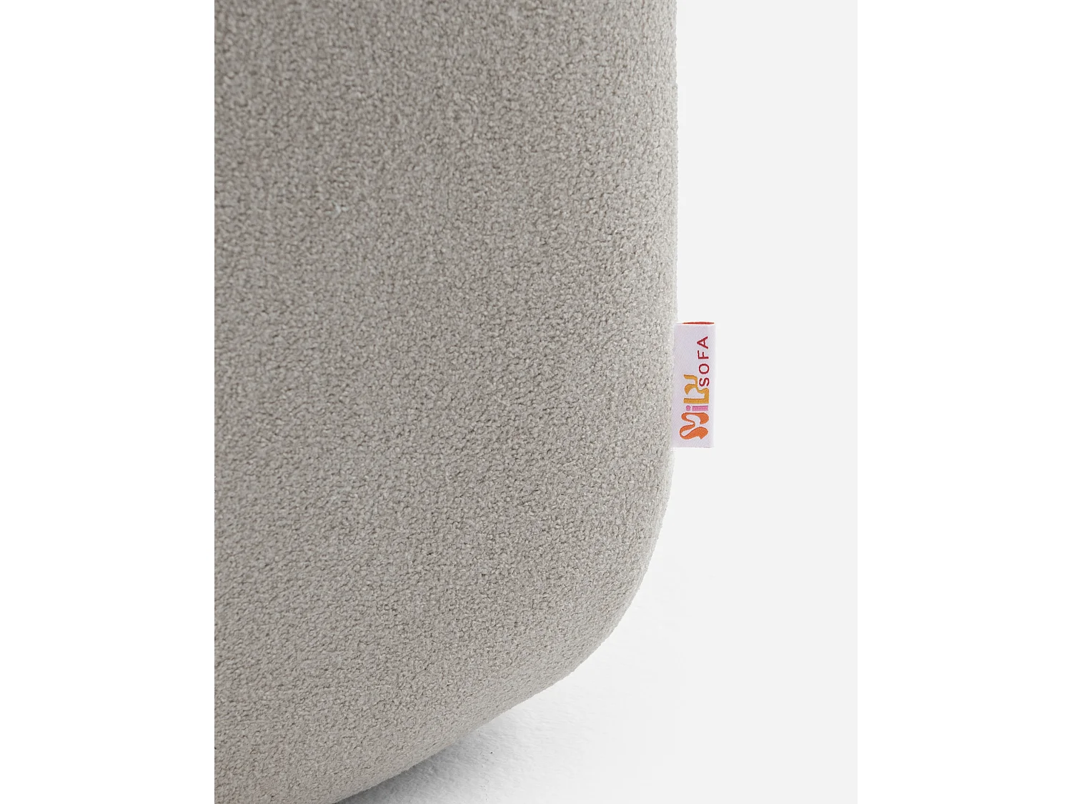 Canapé droit modulaire MILYSOFA SOFATIME 3 places Tissu fine bouclette Beige pierre