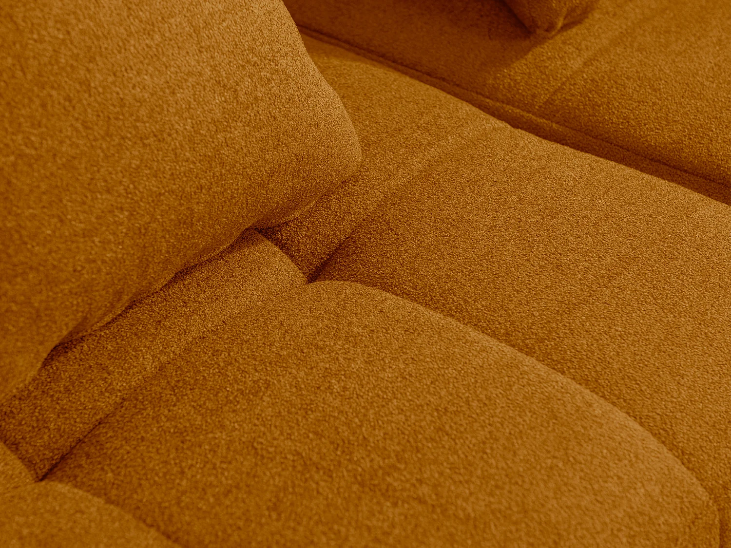 Canapé droit modulaire MILYSOFA SOFABULOUS 3 places Tissu fine bouclette Brun cannelle