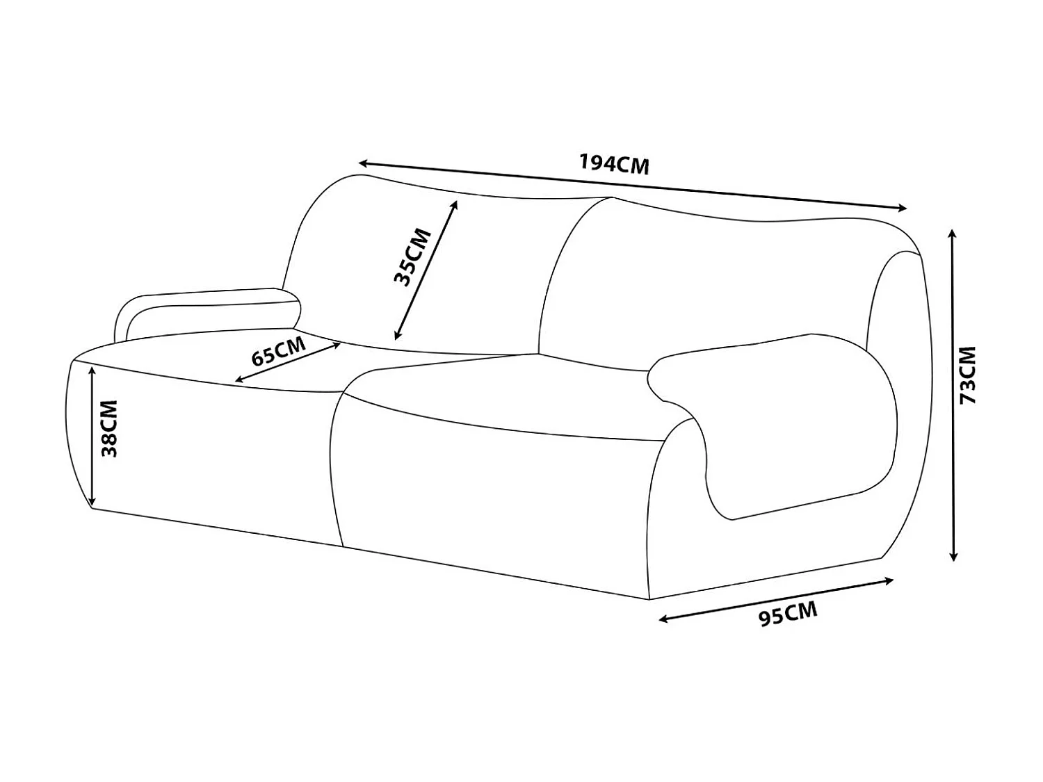 Canapé droit modulaire MILYSOFA SOFATIME 2 places Tissu fine bouclette Vert foret