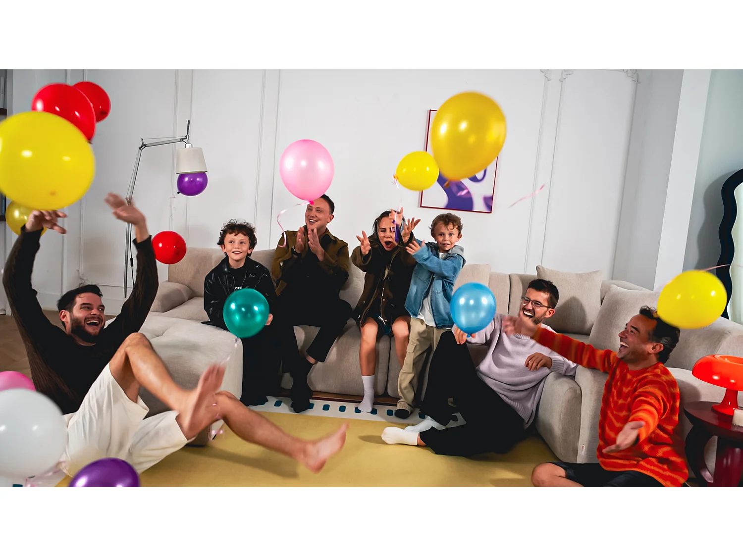 Modulares Ecksofa MILYSOFA SOFAMOUS 4-Sitzer mit Chaiselongue aus Chenille-Stoff sandbeige