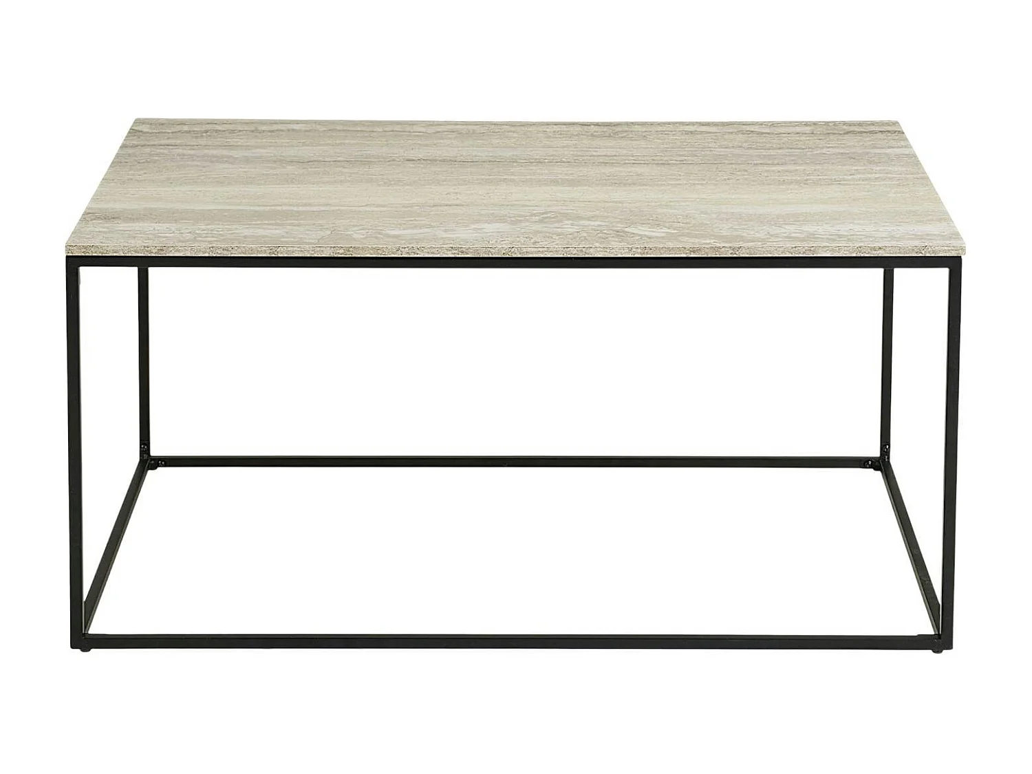 Table basse rectangulaire effet travertin VARDE