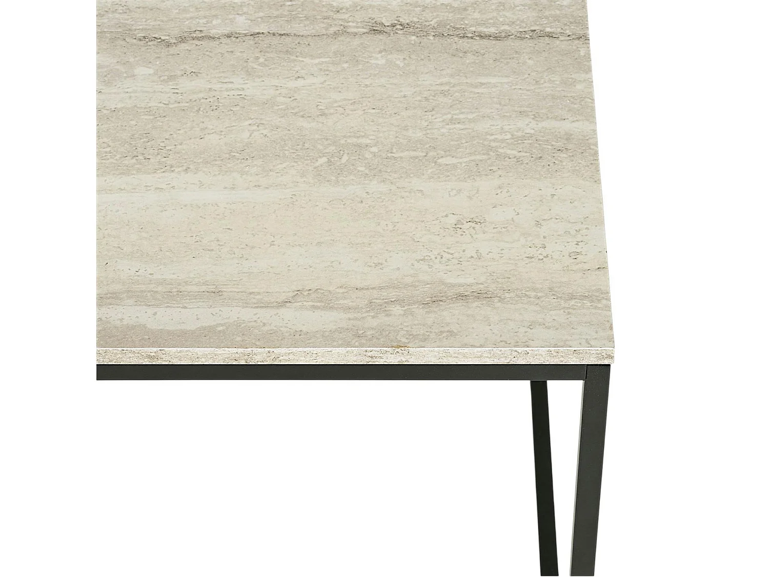 Table basse rectangulaire effet travertin VARDE