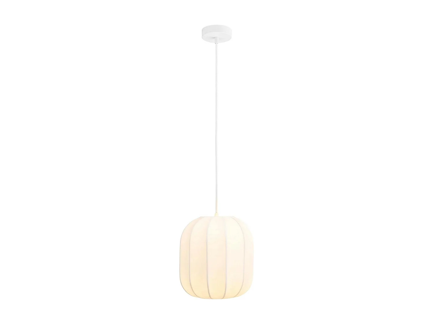 Suspension moderne blanche forme cylindre SKIVE