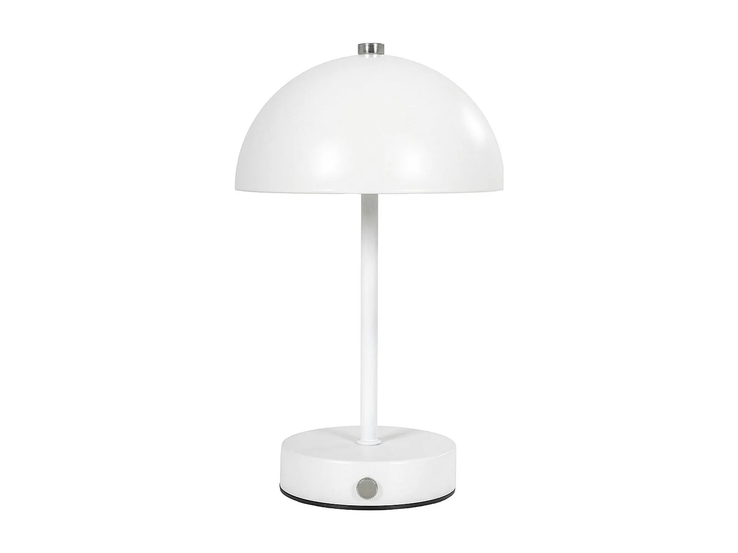 Lampe de table rechargeable en métal blanc SILE