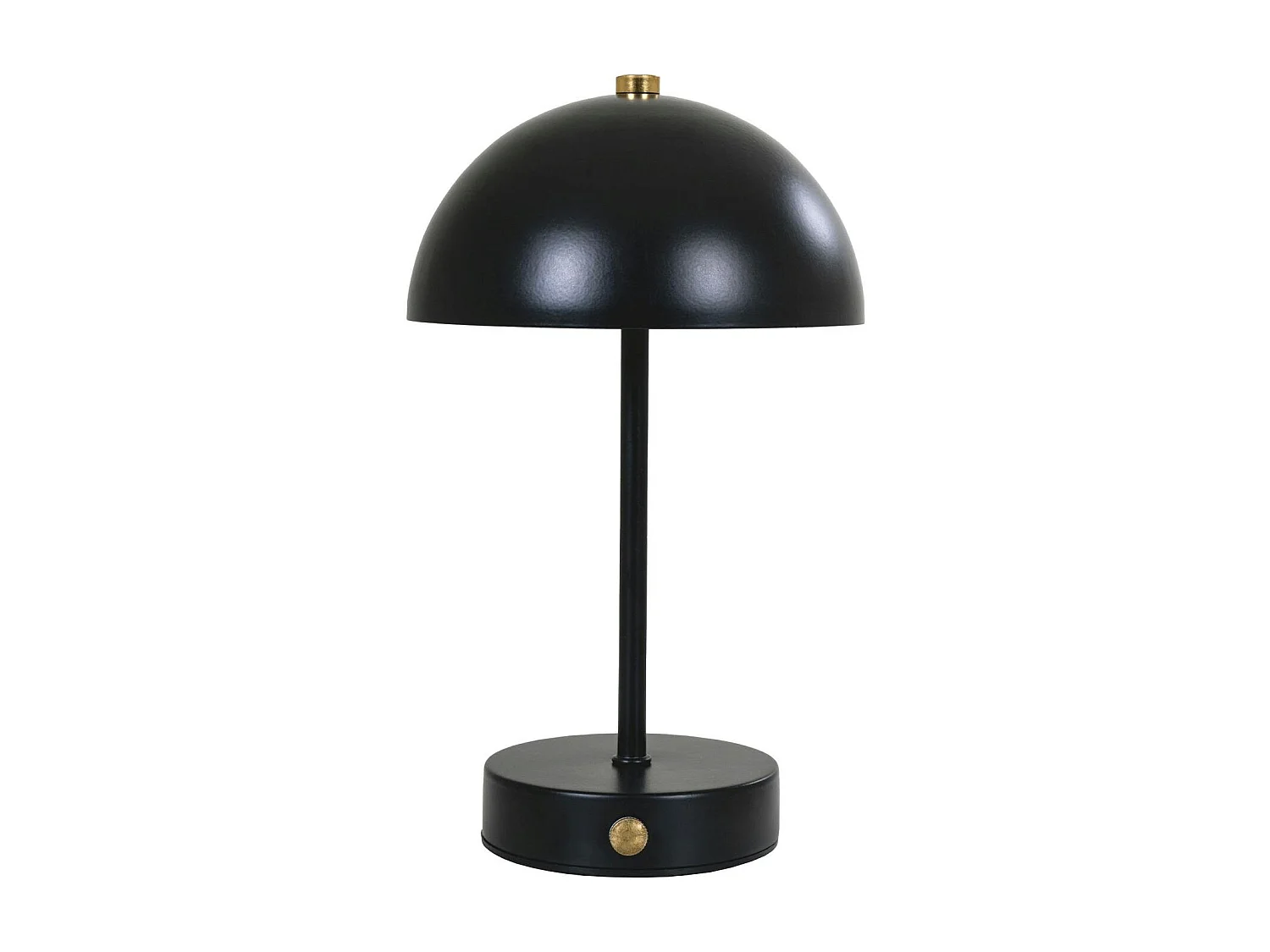 Lampe de table rechargeable en métal noir SILE