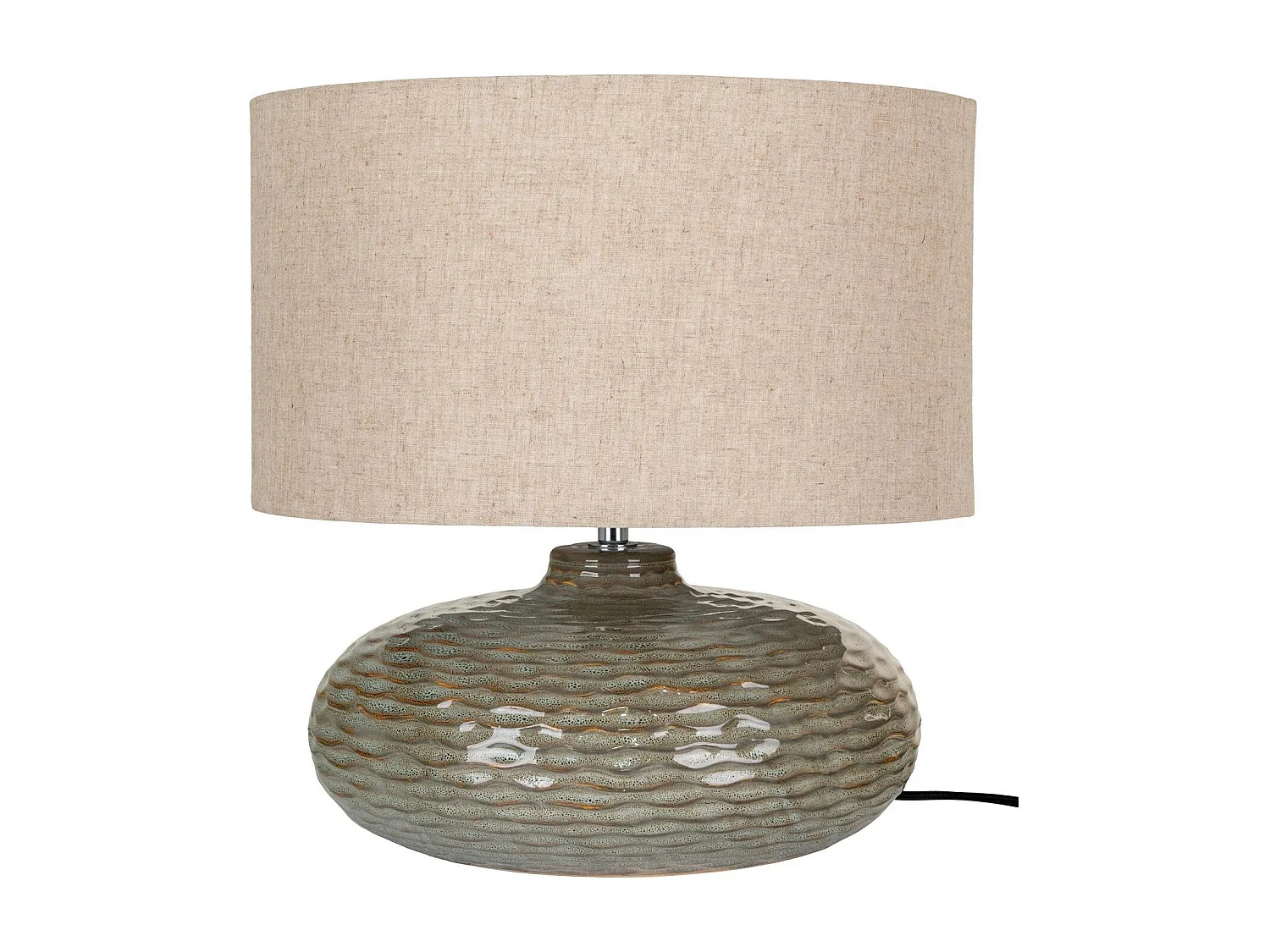 Lampe de table en céramique verte KARS