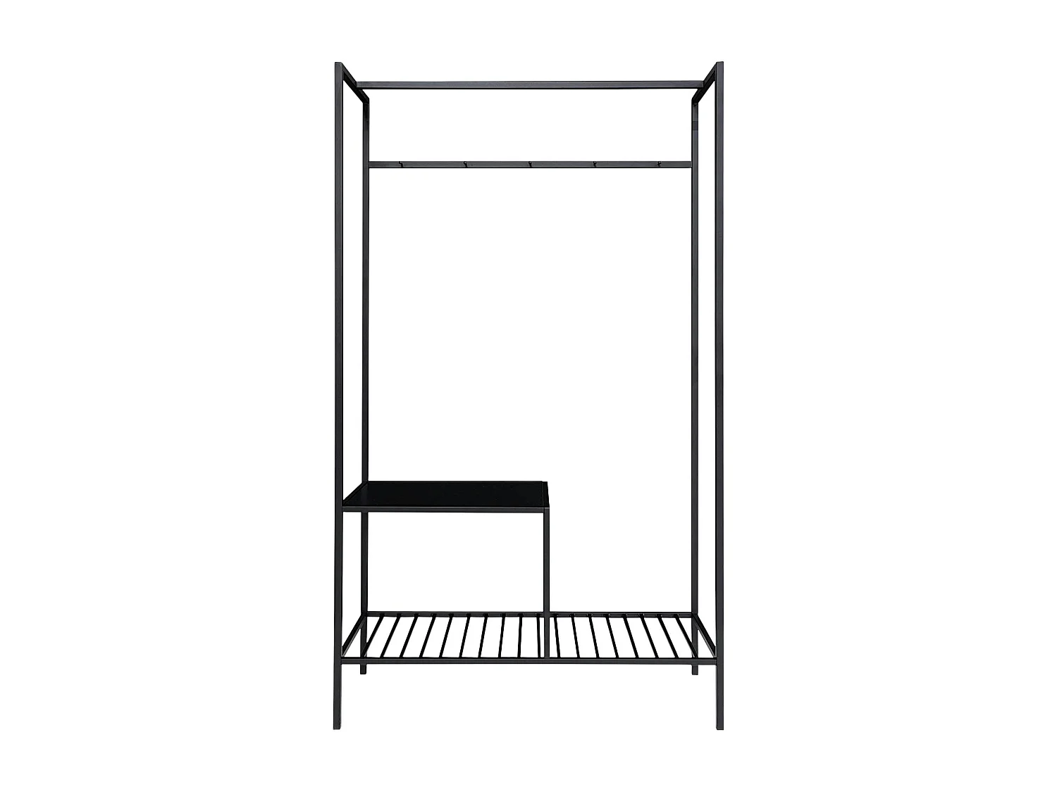 Vestiaire d'entrée noir design minimaliste VARDE