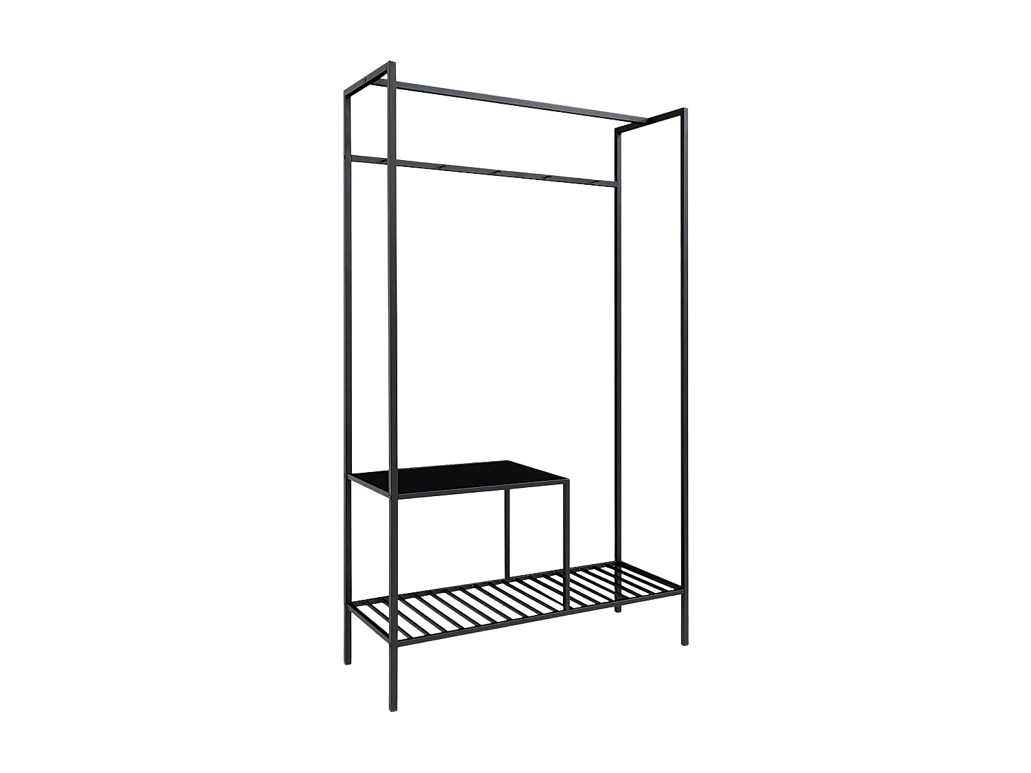 Vestiaire d'entrée noir design minimaliste VARDE